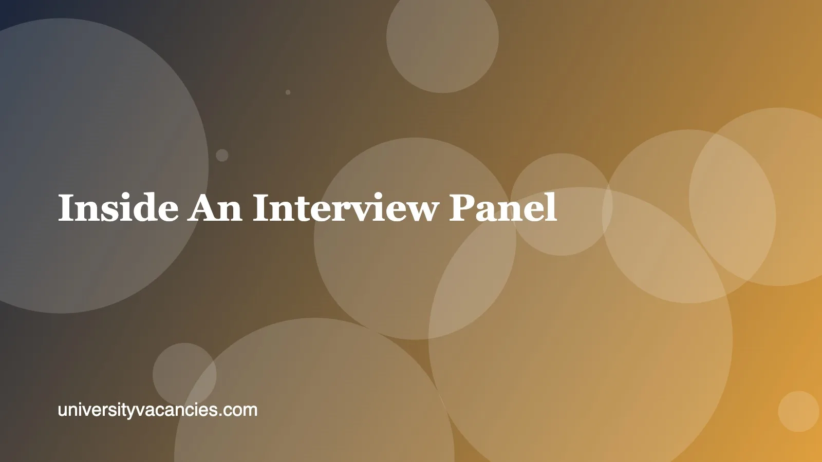 An interview panel of three people seated at a table